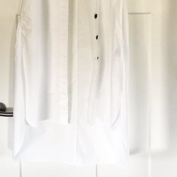 NWT COS Women’s Lagenlook Shirt Dress White Crisp Cotton Oversize A-Line Size 2 - Picture 4 of 6